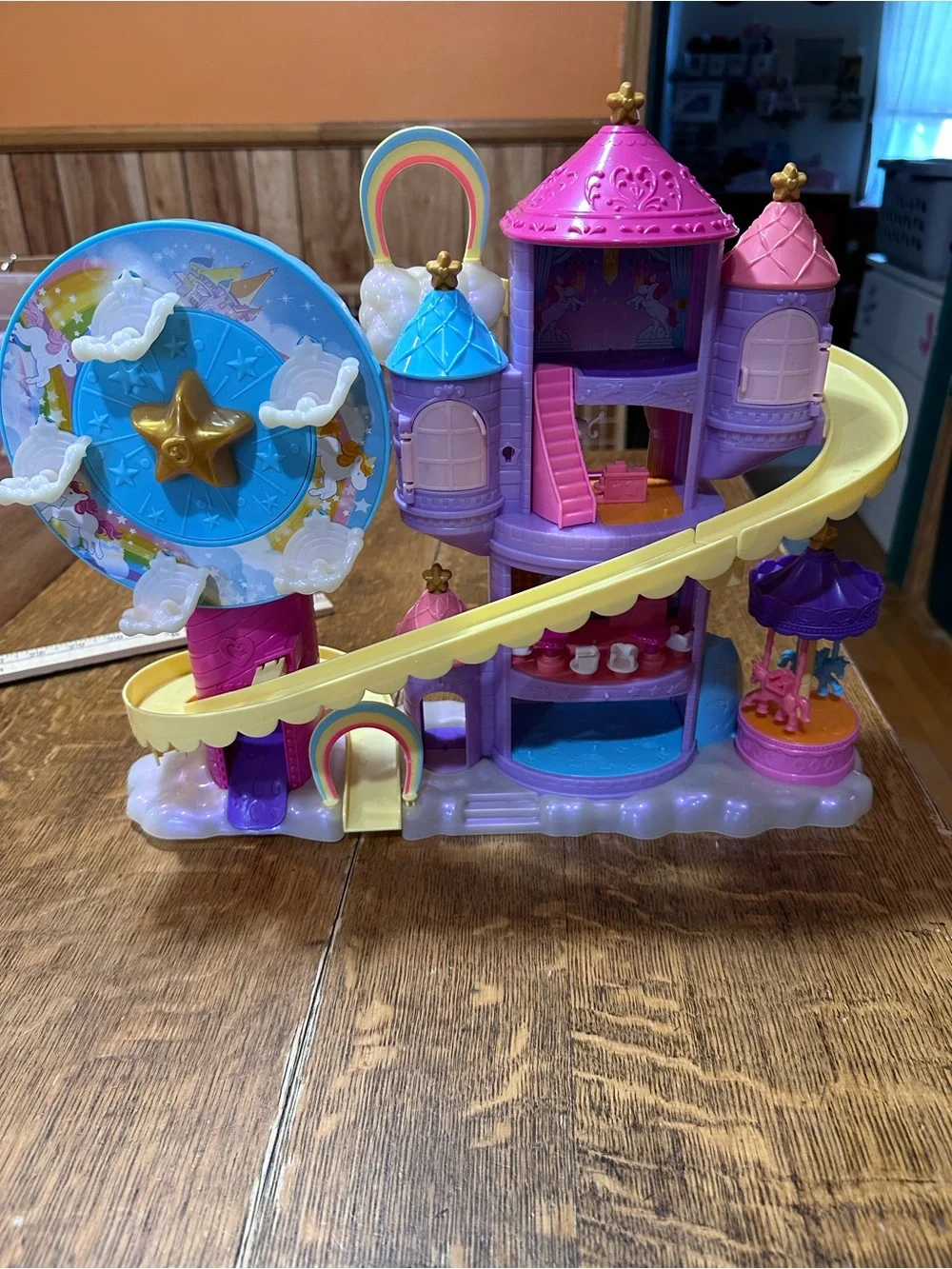 The Polly Pocket Rainbow Funland Theme Park Playset by Mattel